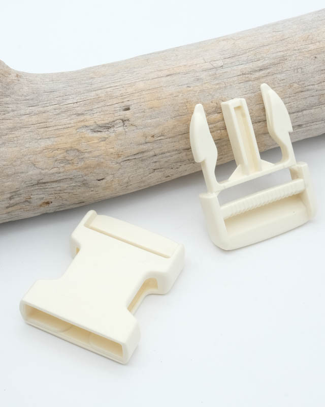Ivory clip buckle, 30 mm
